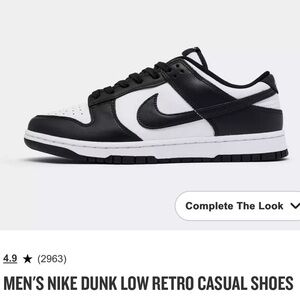 Nike Panda Dunks size 9 men